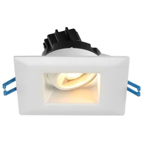 Lotus LED Lights - 2 Inch Regressed Square LED Downlight - 20 Degree Tilt - 360 Degree Rotation