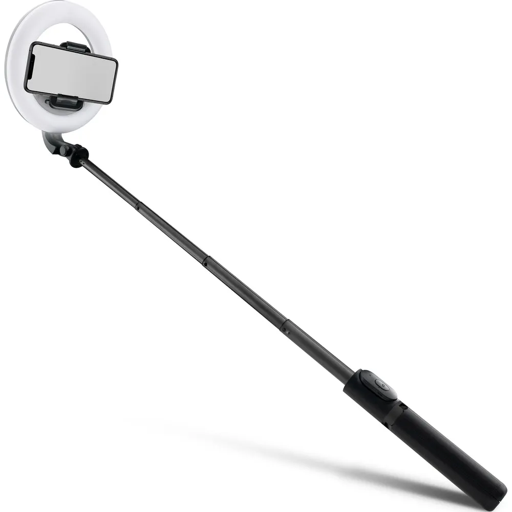 Mackie MRING-6 6” Battery-Powered Ring Light w/ Convertible Selfie Stick/Stand & Remote