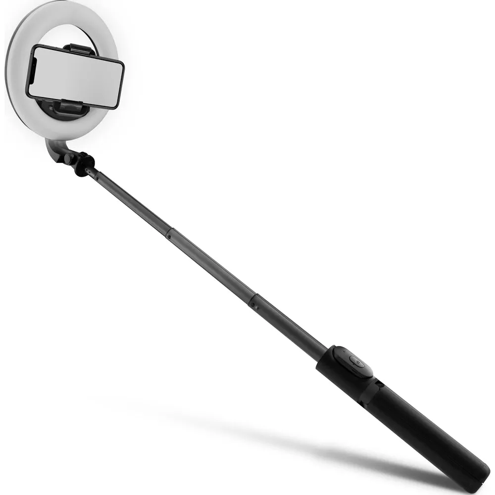 Mackie MRING-6 6” Battery-Powered Ring Light w/ Convertible Selfie Stick/Stand & Remote