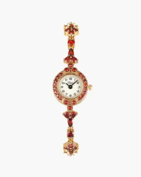 Matilde – Red gemstone accents – Vintage watch