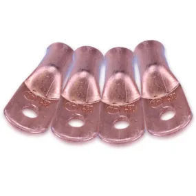 MechMan 1/0 Gauge Copper Cable End w/ 1/4" Hole (4 Pack)