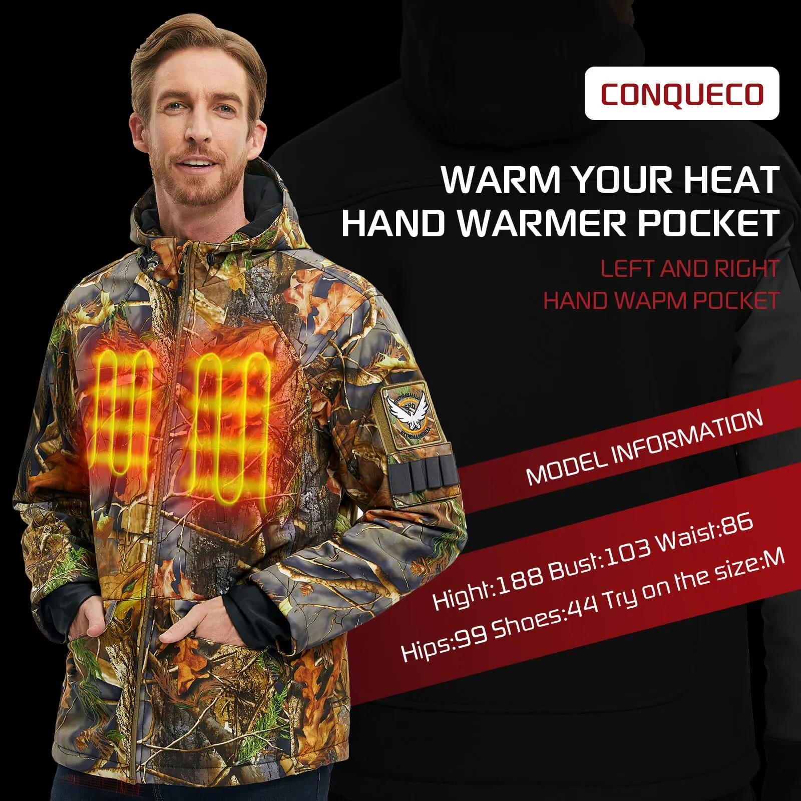 Men's Camo Heated Hunting Jacket