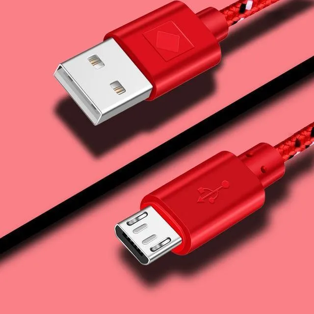 Micro USB Cable 1M 2M 3M Fast Charging Data Cord Charger Adapter