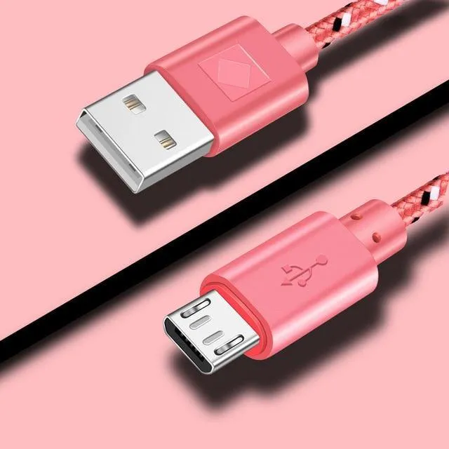 Micro USB Cable 1M 2M 3M Fast Charging Data Cord Charger Adapter