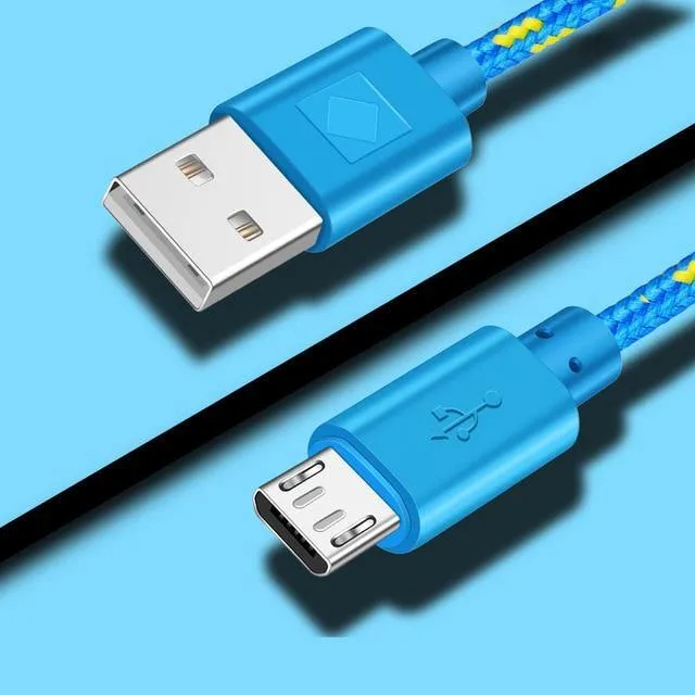 Micro USB Cable 1M 2M 3M Fast Charging Data Cord Charger Adapter