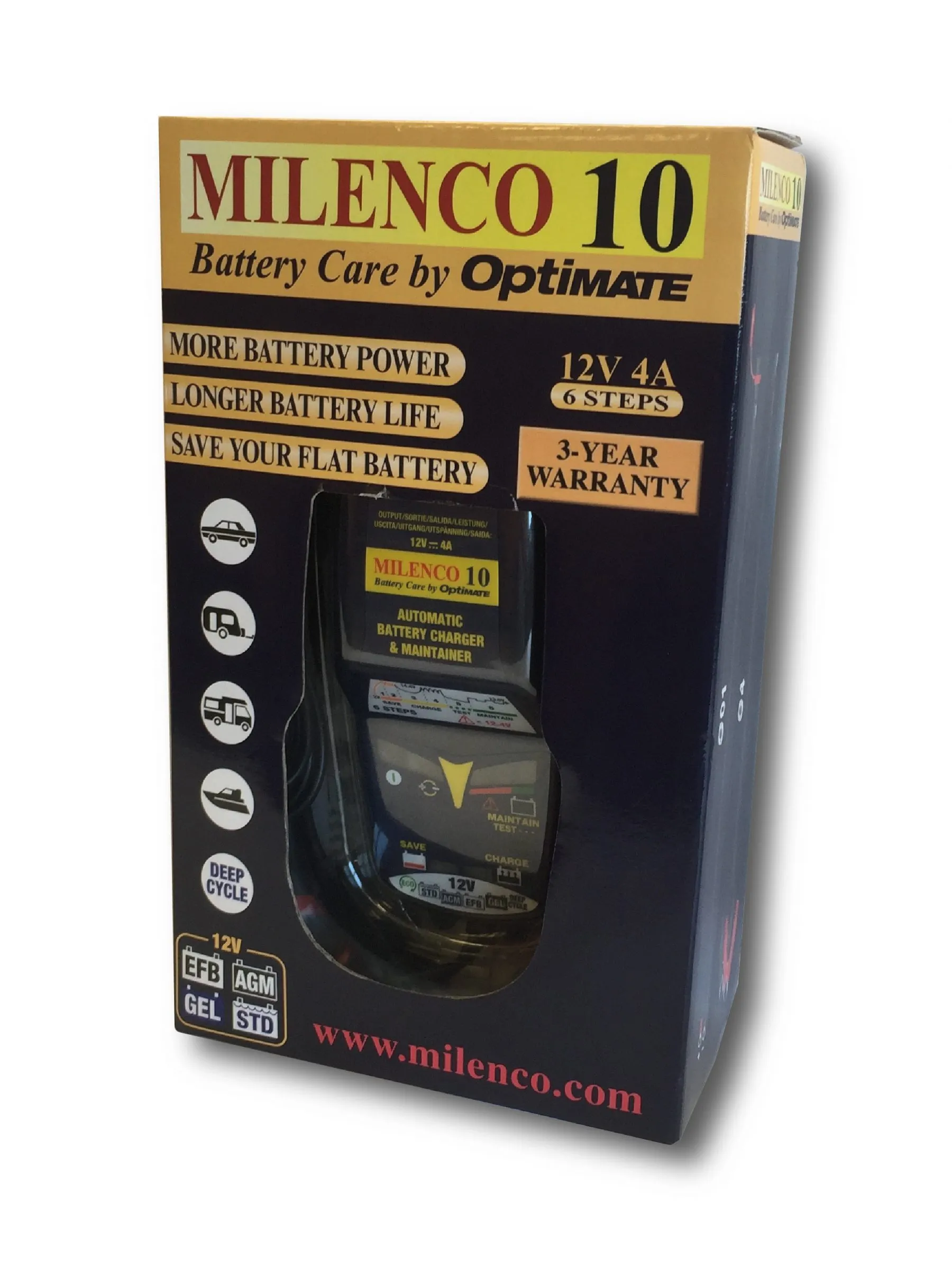 Milenco 10 By Optimate Automatic Leisure Battery Charger