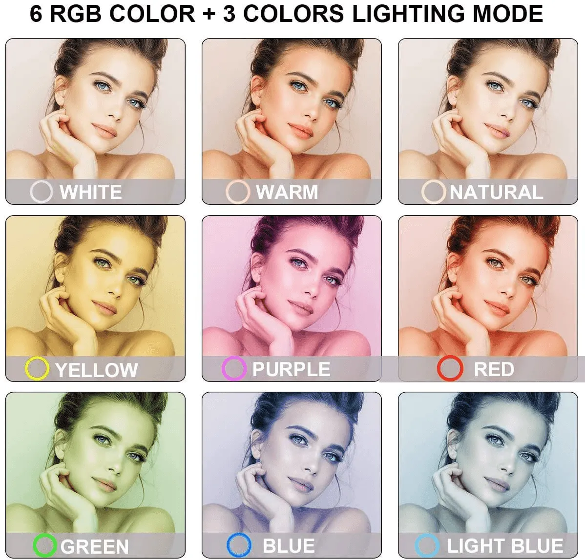 MJ-30 RGB LED Soft Ring Light With Stand-Selfie Light