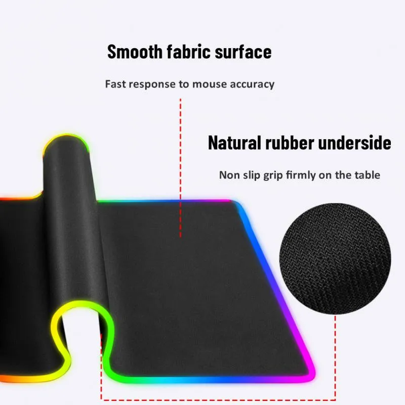 Mousepad 10W Wireless Charging Mobile Phone Charger RGB Luminous Mouse Pad PC