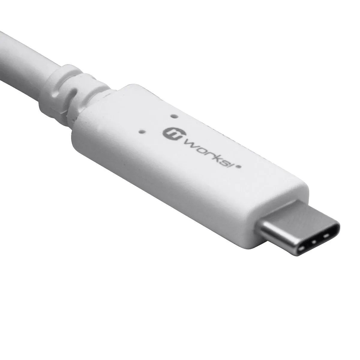 mWorks! mPower! (6-Foot) Round USB-C to USB-C Charging Cable - White