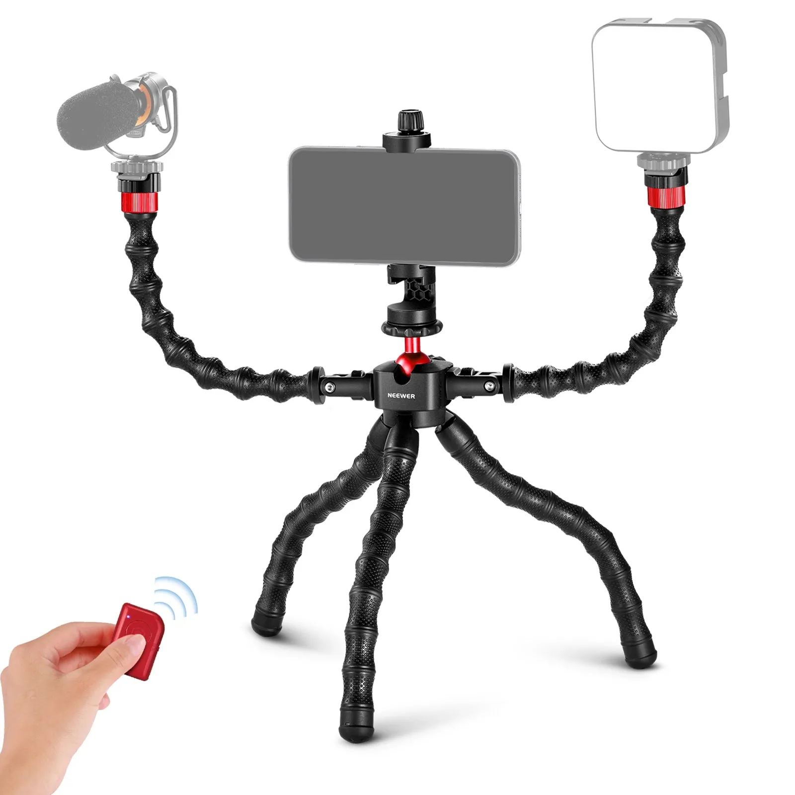 NEEWER T91 Flexible Tripod with Two Magic Arms