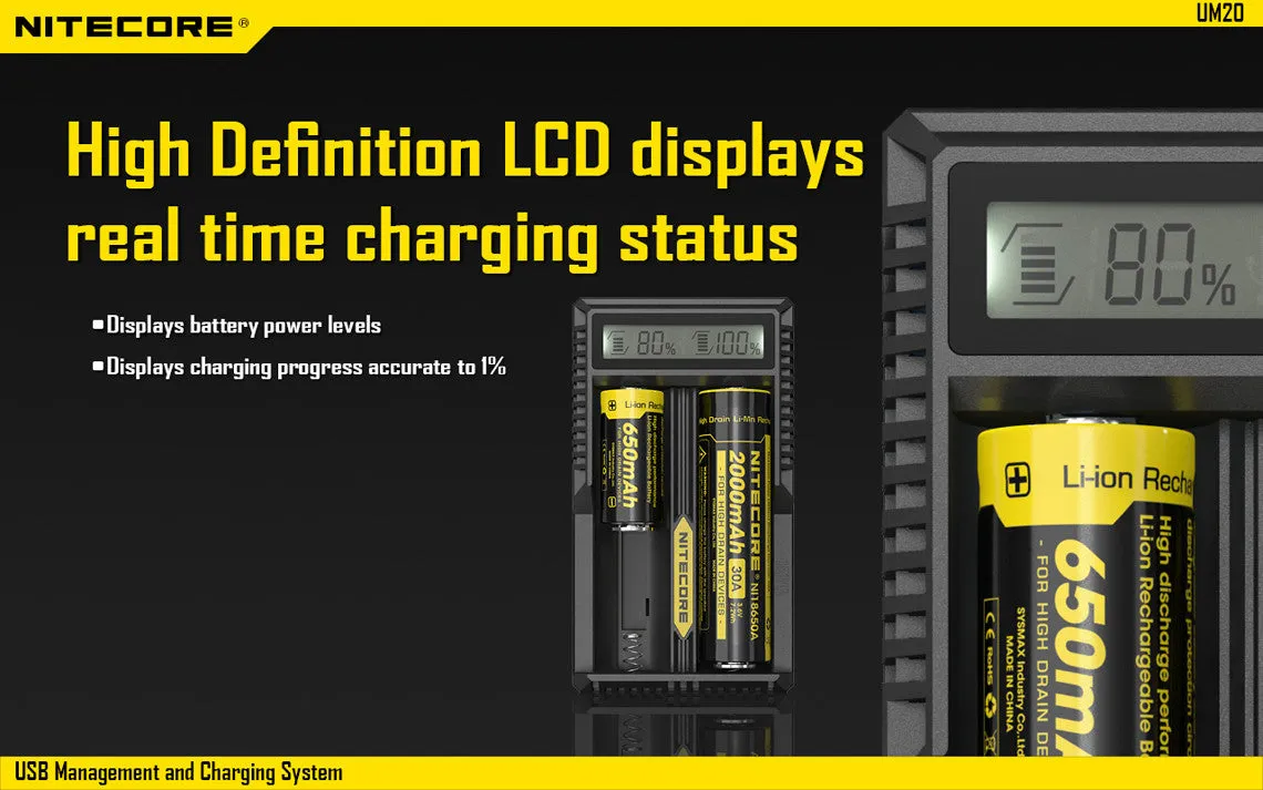 Nitecore UM20 USB Charger