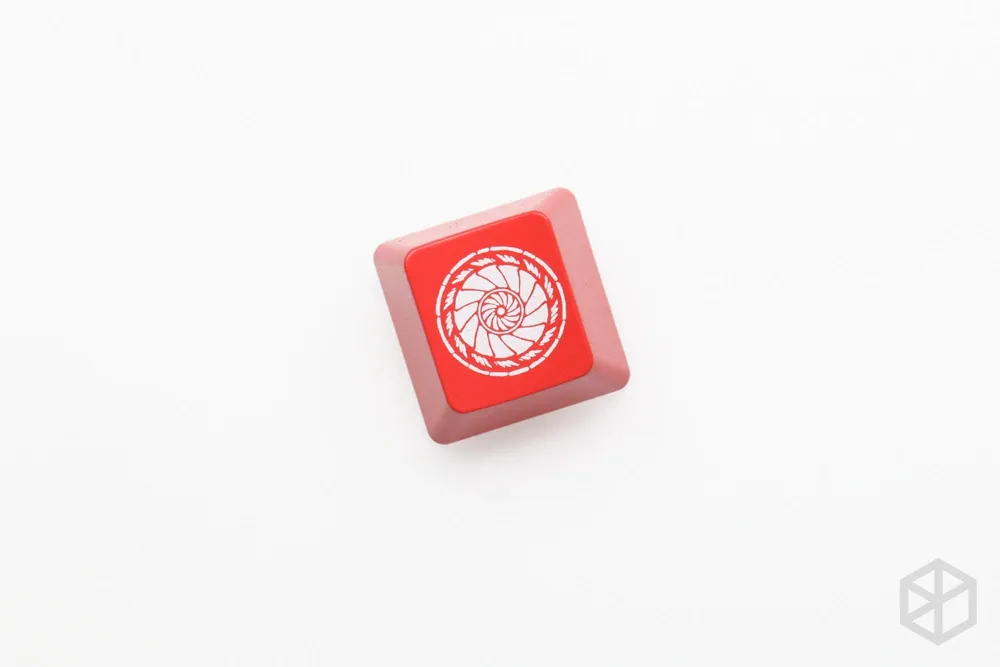 Novelty Shine Through ABS Etched black red esc Pacific Rim inspired Keycaps