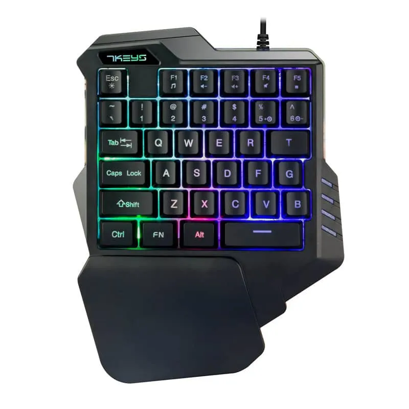 One-Handed Mechanical Gaming Keyboard RGB Backlit Portable Mini Gaming Keypad Game Controller