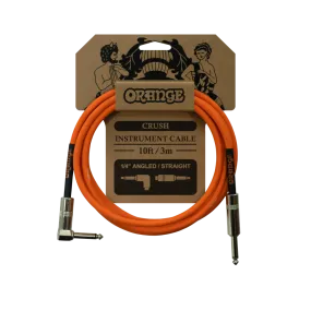 Orange Crush 10ft Instrument Cable Angled to Straight Connector