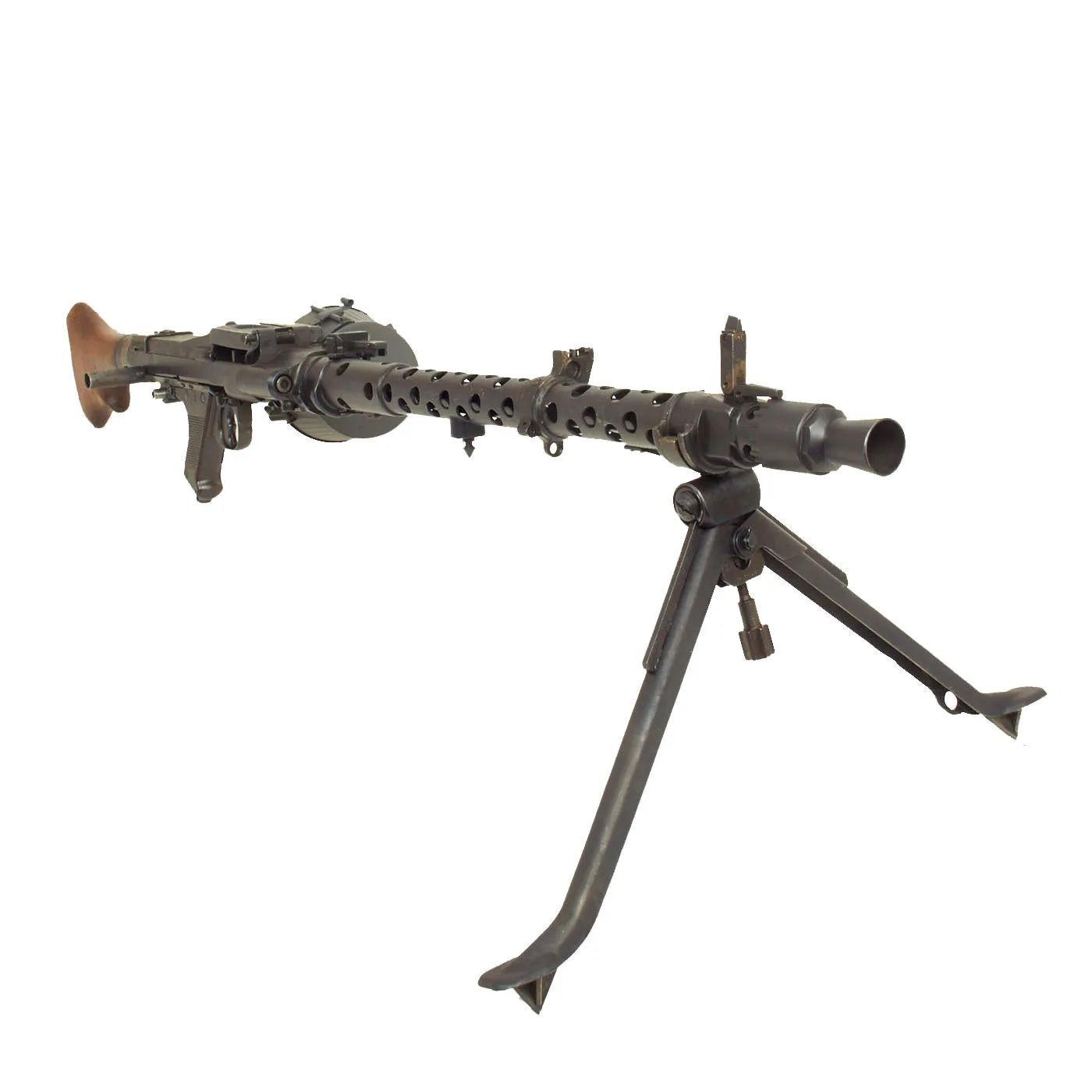 Original German WWII MG 34 Display Machine Gun by Mauser Werke with Basket Belt Carrier - dated 1940