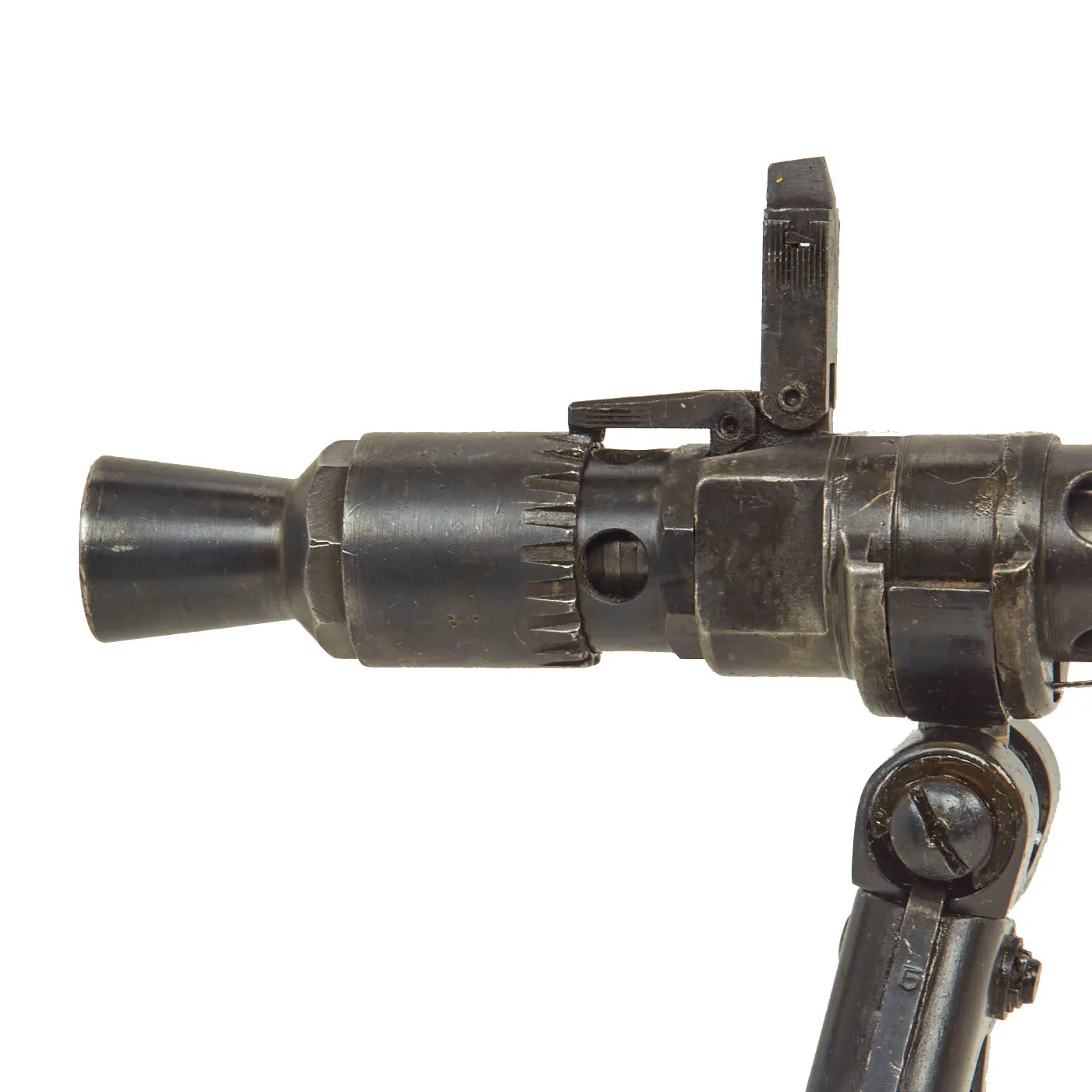 Original German WWII MG 34 Display Machine Gun by Mauser with Bakelite Butt Stock & Belt Drum - dated 1940