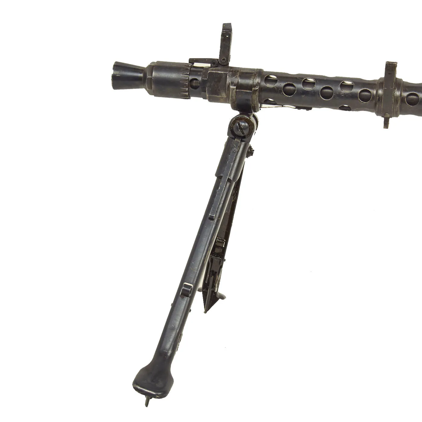 Original German WWII MG 34 Display Machine Gun by Mauser with Bakelite Butt Stock & Belt Drum - dated 1940