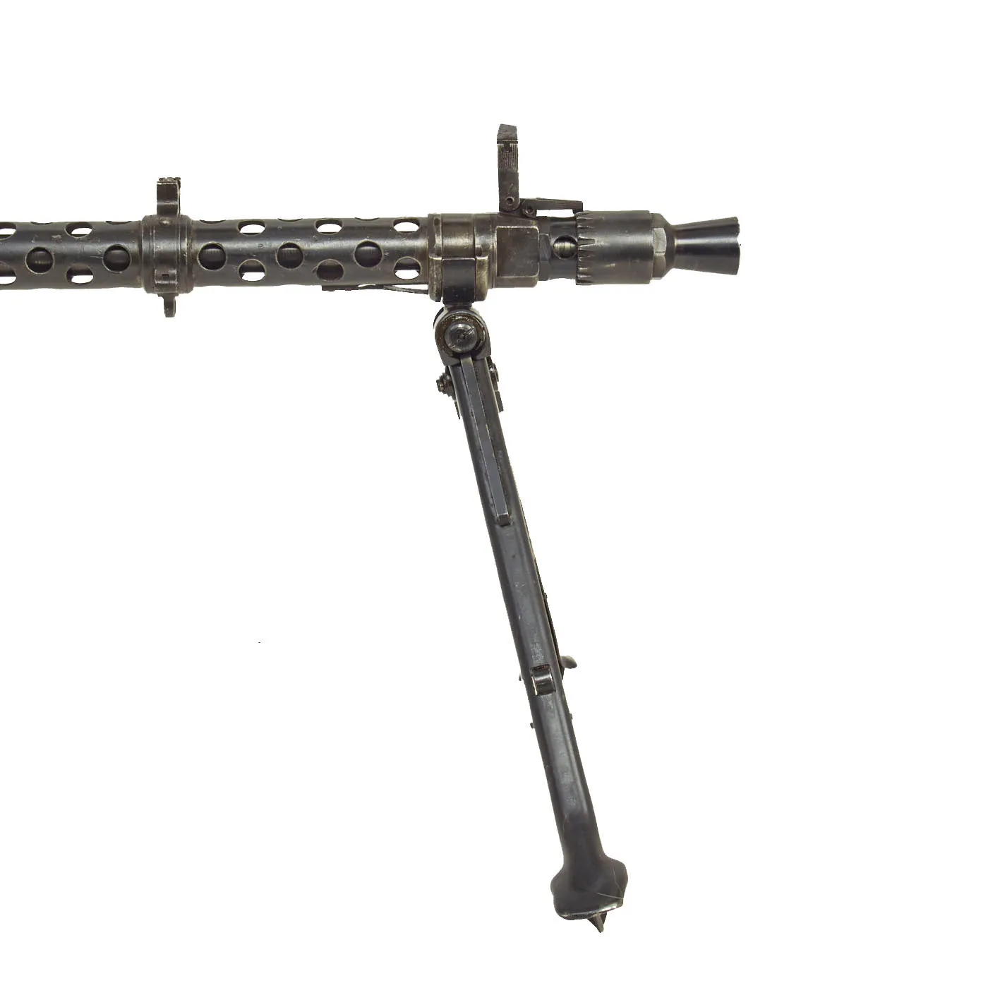 Original German WWII MG 34 Display Machine Gun by Mauser with Bakelite Butt Stock & Belt Drum - dated 1940