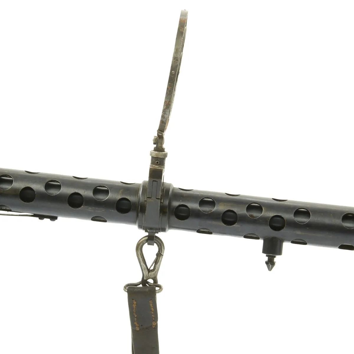 Original German WWII MG 34 dot 1943 Display Machine Gun with A.A. Sight, Original Sling, and Basket Carrier