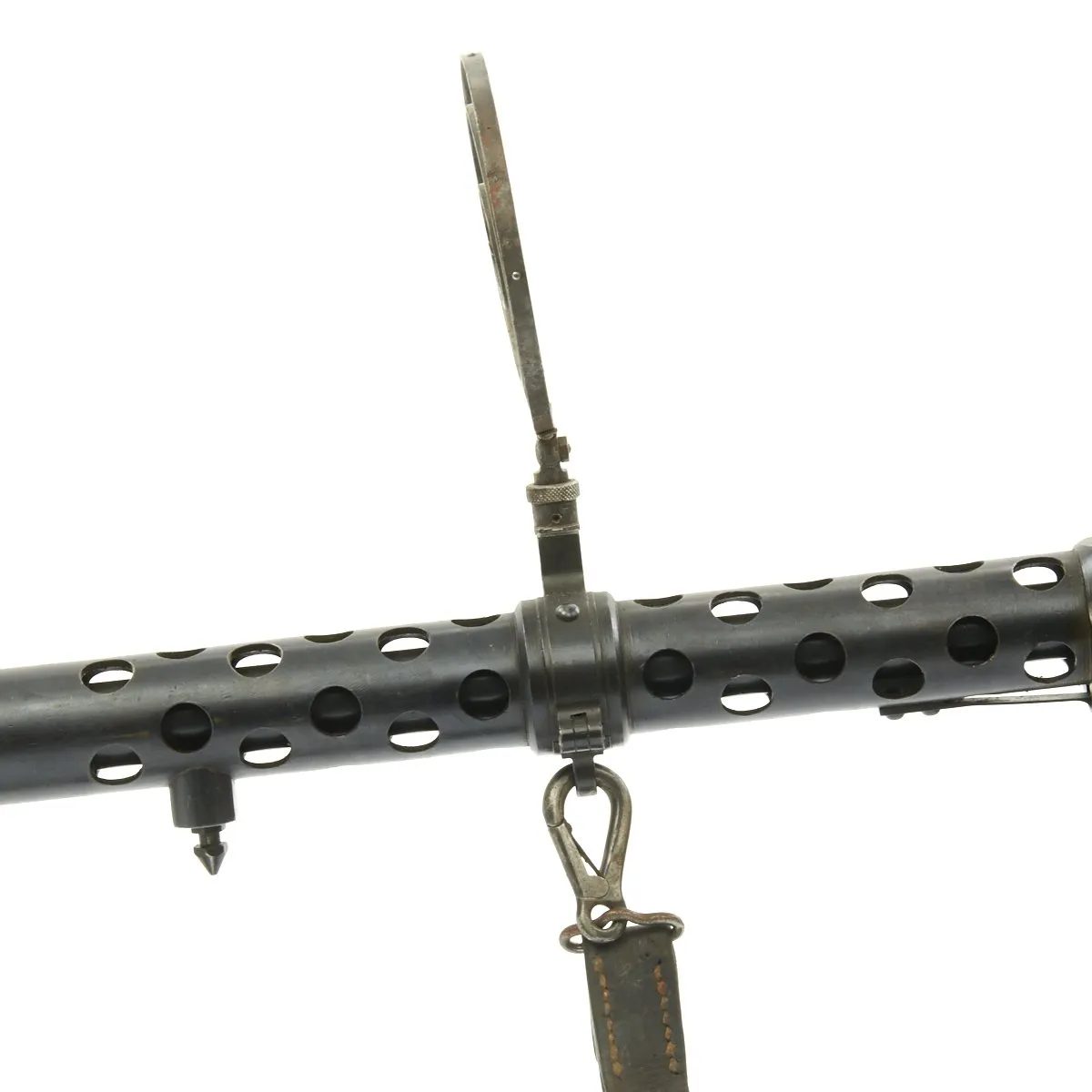 Original German WWII MG 34 dot 1943 Display Machine Gun with A.A. Sight, Original Sling, and Basket Carrier