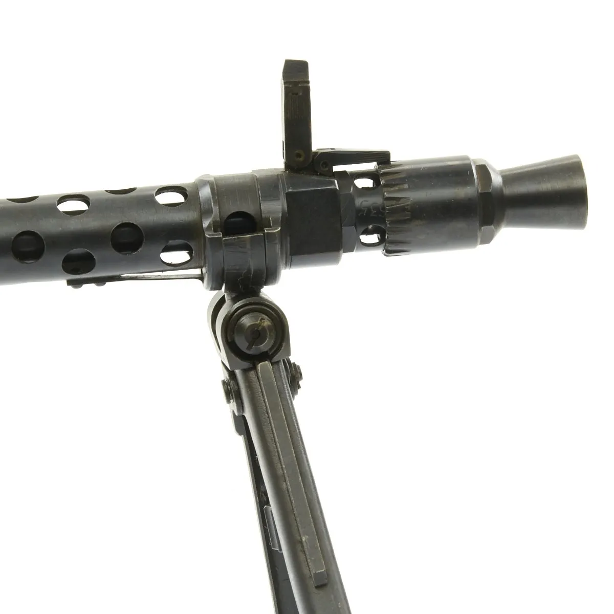 Original German WWII MG 34 dot 1943 Display Machine Gun with A.A. Sight, Original Sling, and Basket Carrier