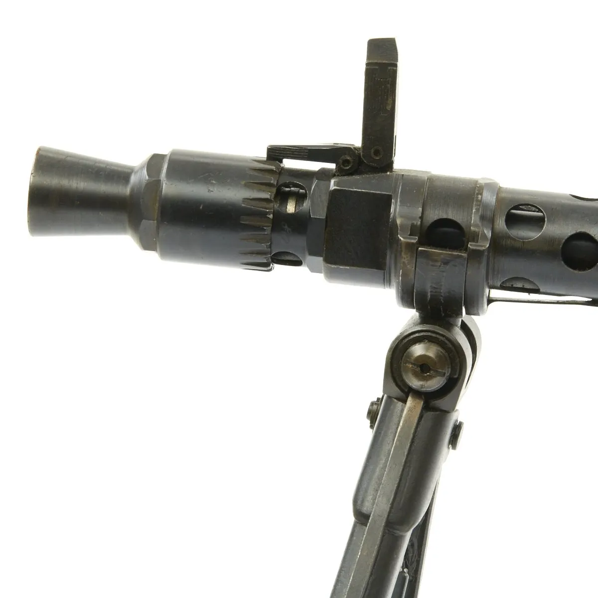 Original German WWII MG 34 dot 1943 Display Machine Gun with A.A. Sight, Original Sling, and Basket Carrier