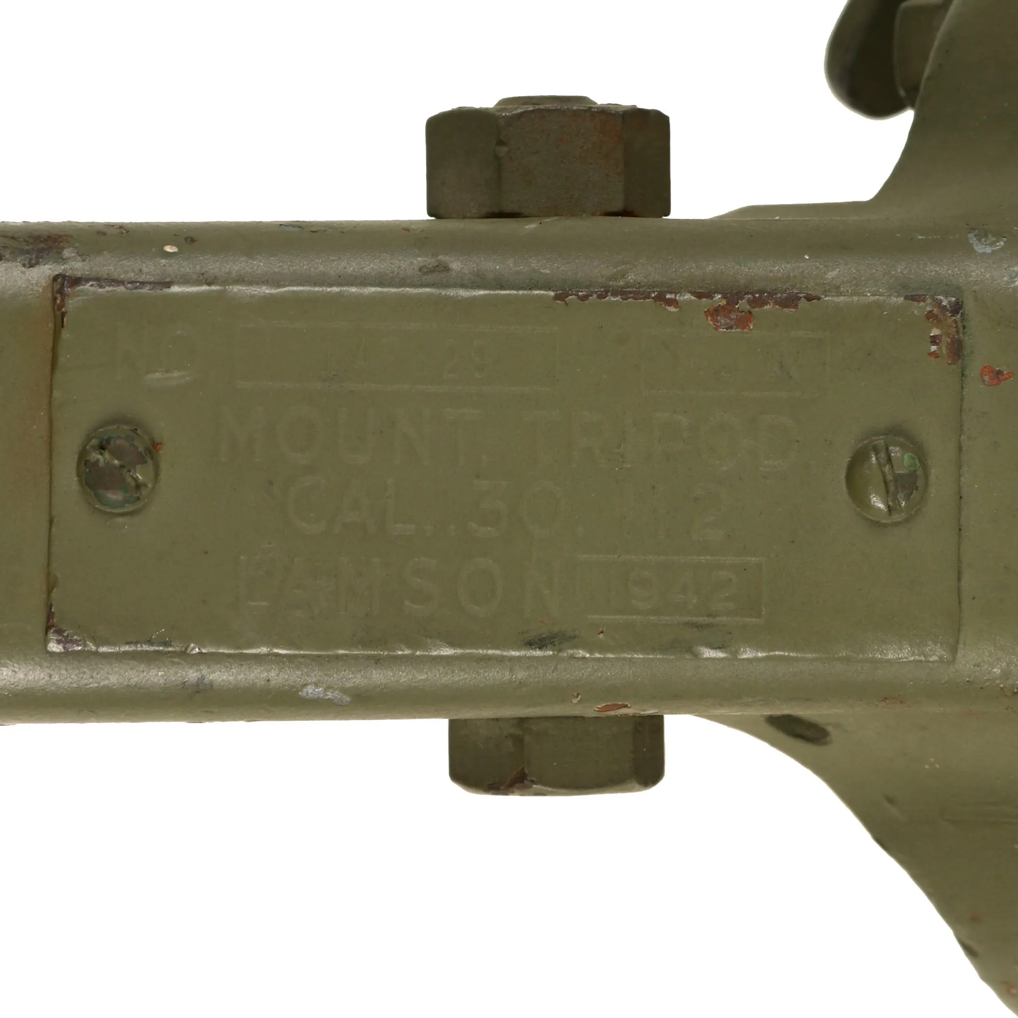 Original U.S. WWII Mount Tripod Cal .30 M2 for the Browning M1919A4 by LAMSON with Data Plate - dated 1942