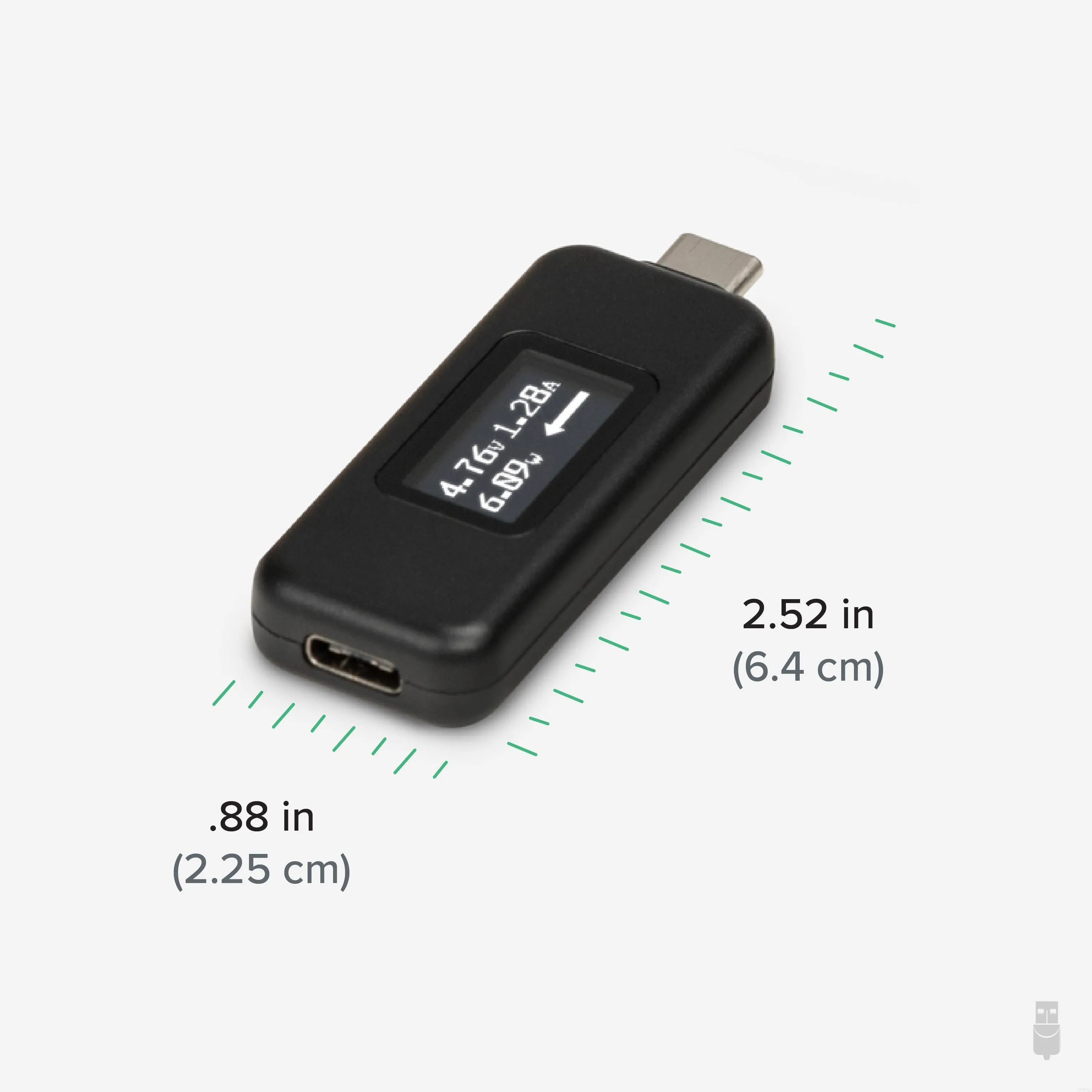 Plugable USB-C Voltage & Amperage Meter for High Power Devices (240W EPR)