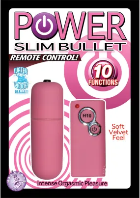 Power Slim Bullet W/remote - Pink(disc)