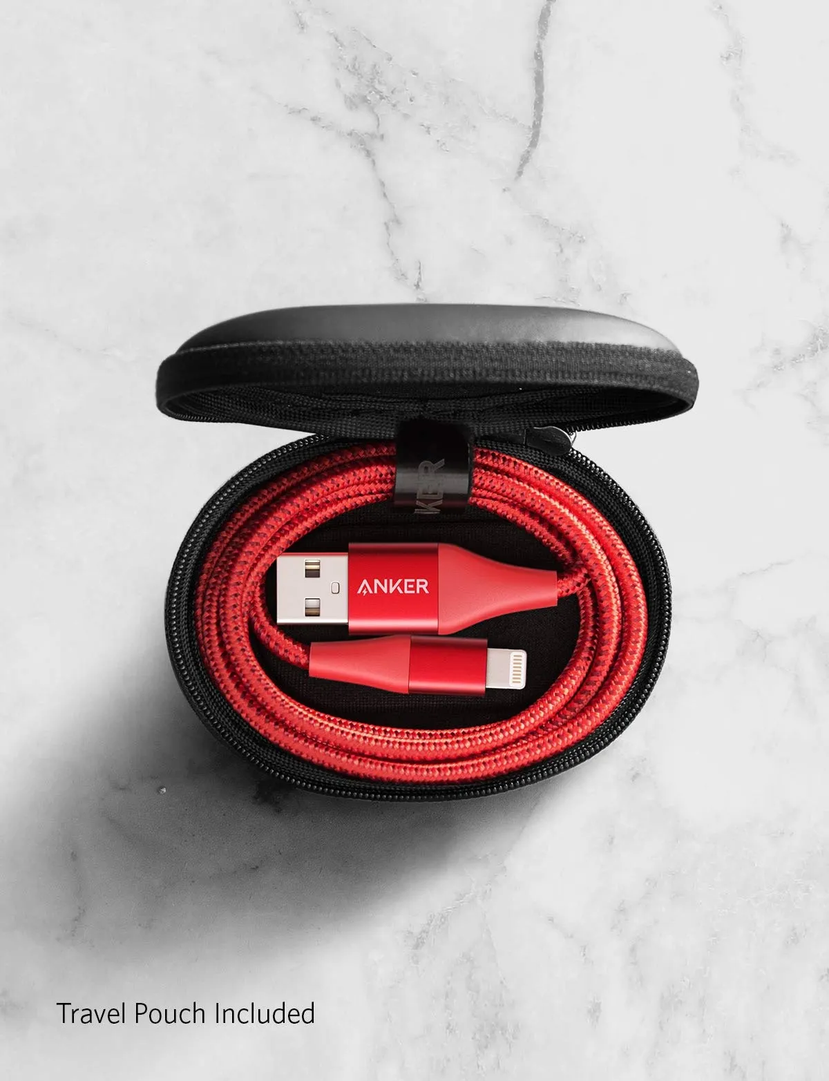 Powerline  II Lightning Cable (6ft), MFi Certified for Flawless Compatibility with iPhone X/8/8 Plus/7/7 Plus/6/6 Plus/5/5S and More(Red)