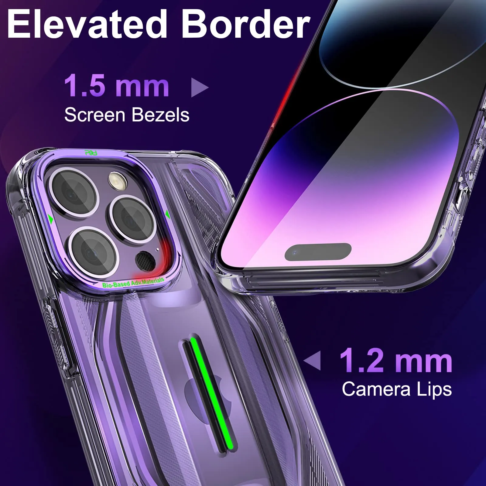 PQY Supercar Military Grade Shockproof Luminous Case Cover