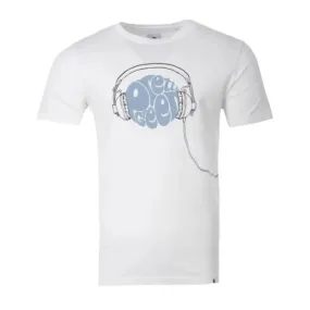 Pretty Green Headphones Logo White T-Shirt