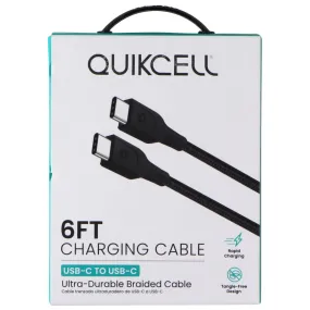 Quikcell 6Ft USB-C to USB-C Charging Cable - Black