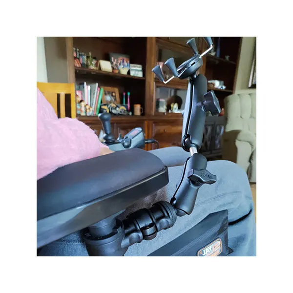 RAM® Phone Mount for Wheelchair Armrests with Quick Release & Swivel (RAP-AAPR-WCT-419-UN7U)