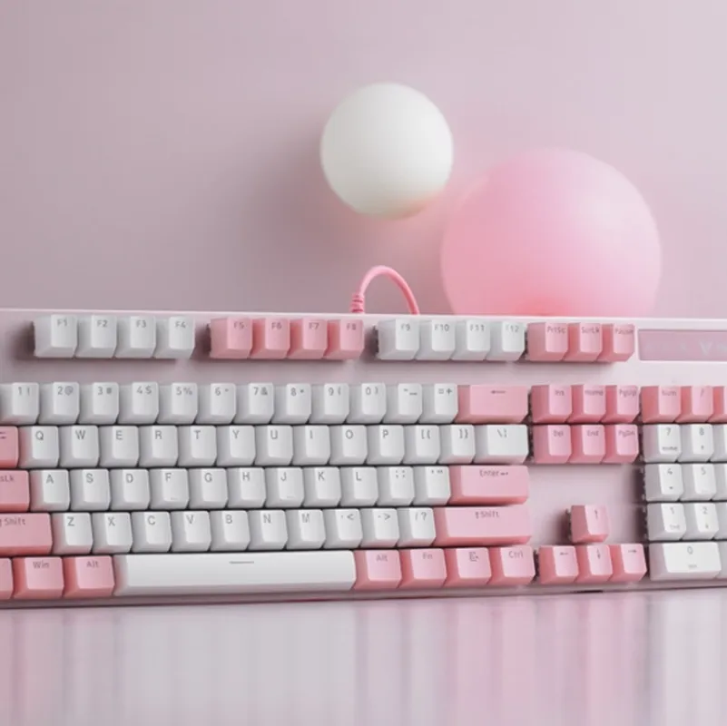 Rapoo V500PRO Pink Multiple Mode Backlit Gaming Mechanical Keyboard