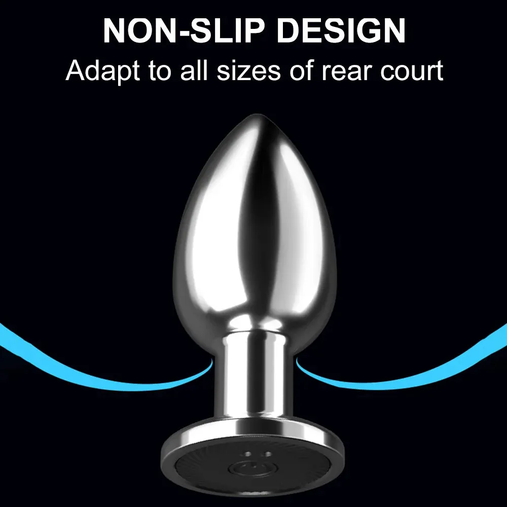 Remote Control Metal Butt Plug - Bullet Shape Vibrating Anal Plug Prostate Massager