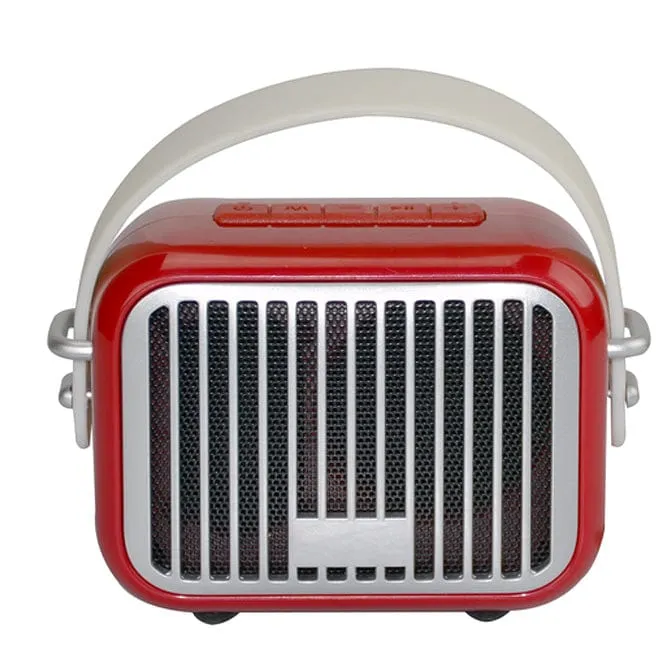 Retro Mini Wireless Bluetooth Speaker Red