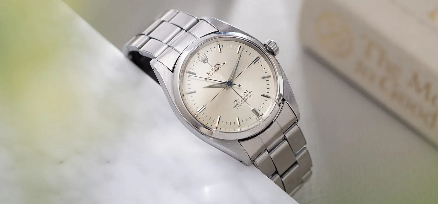 Rolex Oyster Tru-Beat 6556 Silver Crosshair Dial