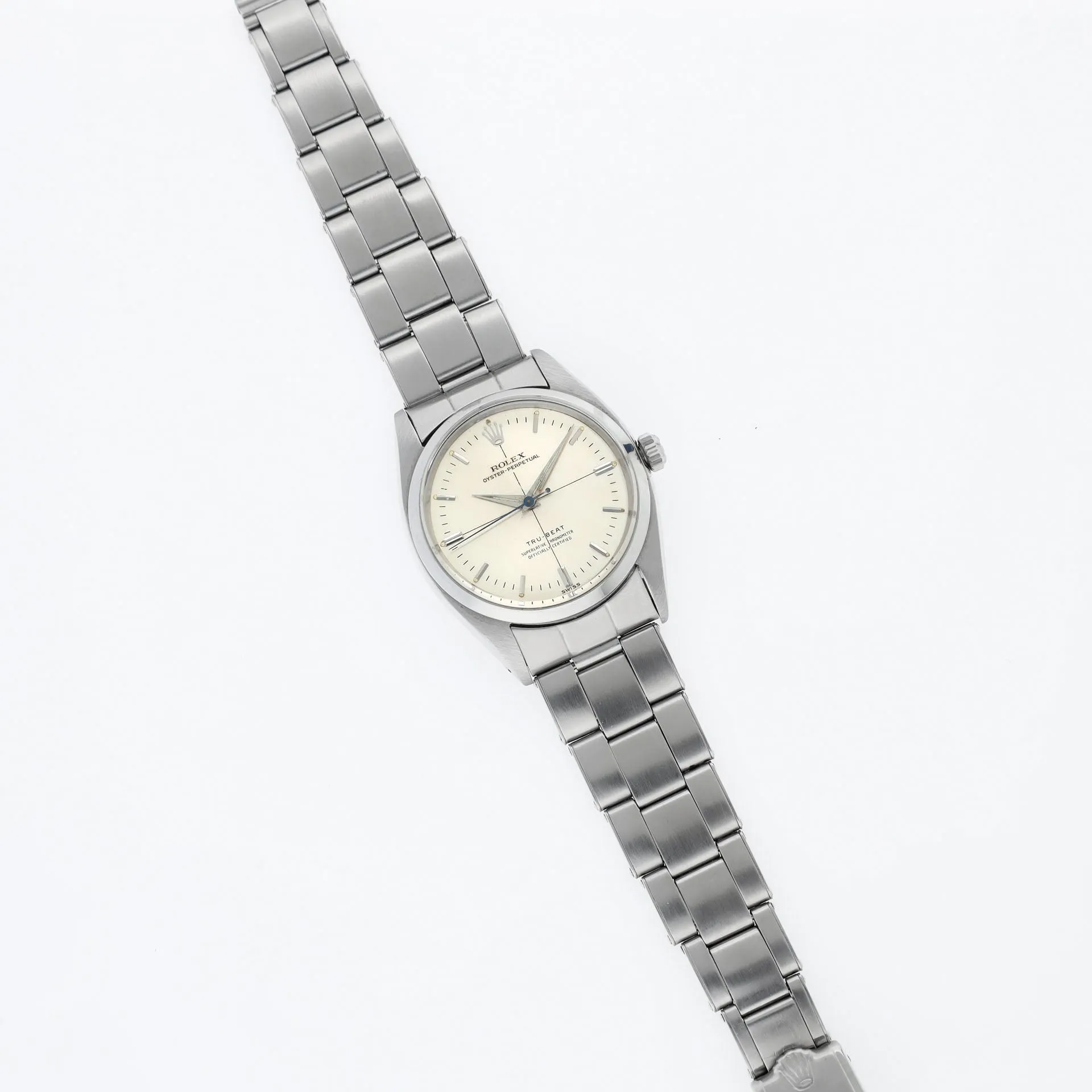 Rolex Oyster Tru-Beat 6556 Silver Crosshair Dial