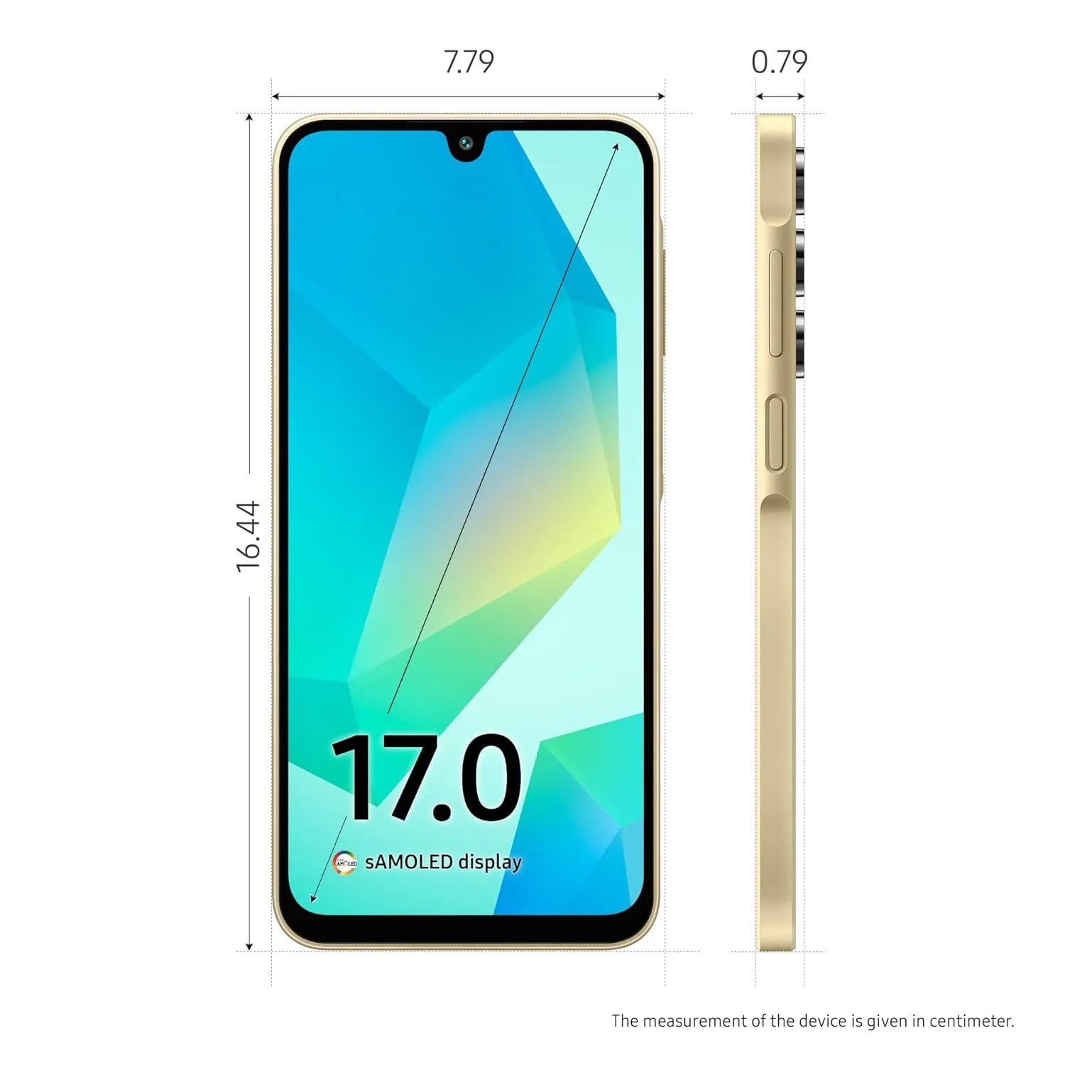 Samsung Galaxy A16 5G (Gold, 8GB RAM, 256GB Storage) | Super AMOLED | 50MP Triple Camera with Ultra Wide Lens | 6 OS & 6 Years Security Updates | IP54 | Tap & Pay | 5000mAh