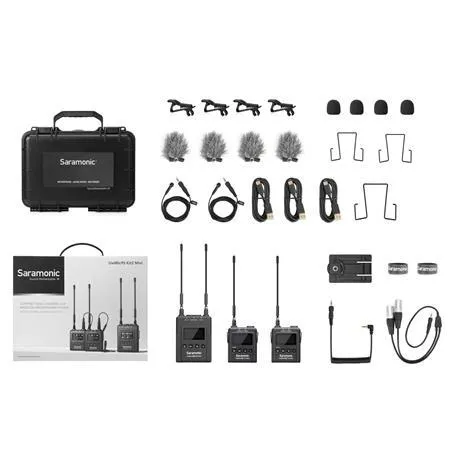 Saramonic UwMic9S Mini KIT2 Compact 2-Person Camera-Mount Wireless Omni Lavalier Microphone System (514 to 596 MHz)