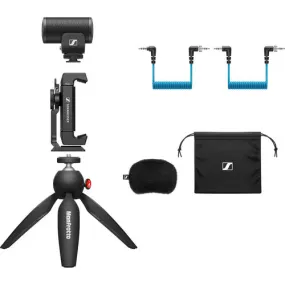 Sennheiser MKE200 Mobile Kit Ultracompact Camera-Mount Directional Microphone W/Smartphone Recording Bundle (EOL)