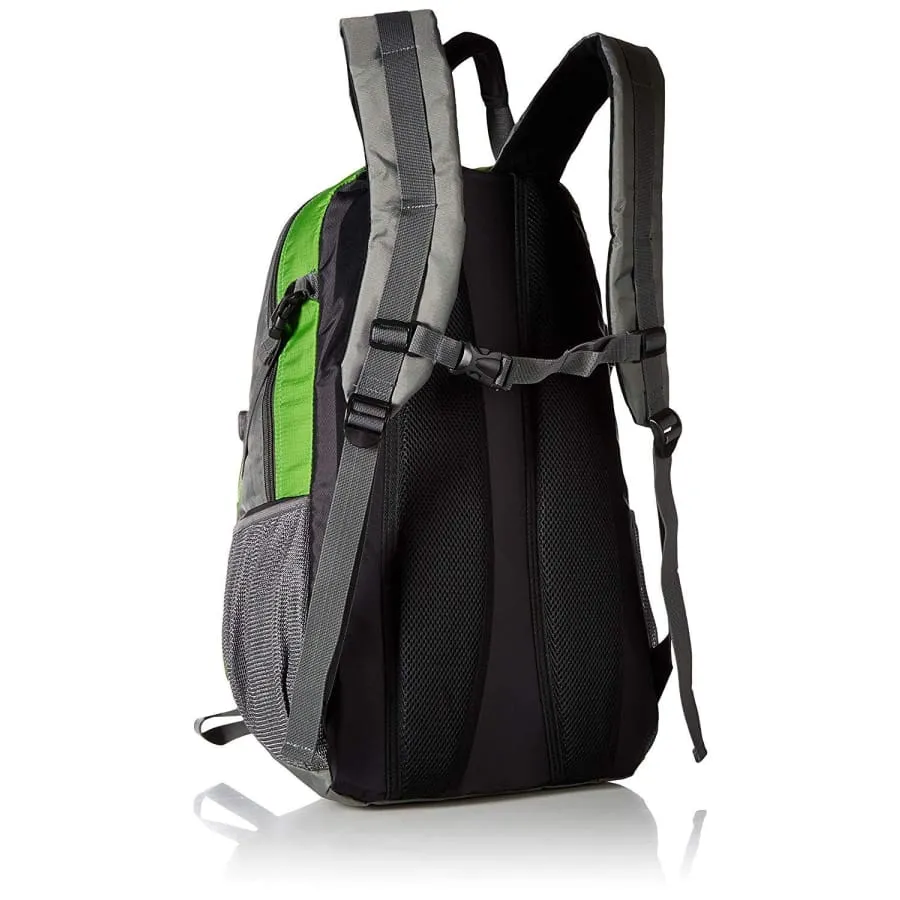 Solar system Backpack 45L with Power Bank Charger 6.5W color Neon Green