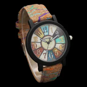 Spin the wheel wooden watch