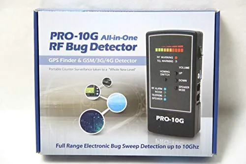 Spy Hawk Pro-10G GPS Tracker Finder, RF Bug and Phone Tap Detector