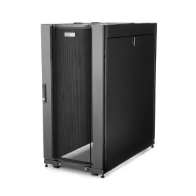 Startech.Com 25U Server Rack Cabinet, 4 Post Adjustable Depth 7" To 35" Locking Vented Mobile/Rolling Network/Data/It Eq