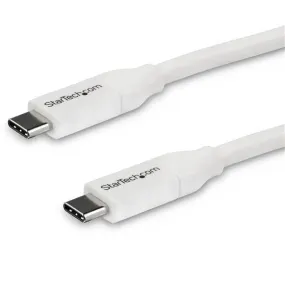 Startech.Com Usb C To Usb C Cable - 13 Ft / 4M - 5A Pd - M/M - White - Usb 2.0 - Usb-If Certified - Usb Type C Cable - U