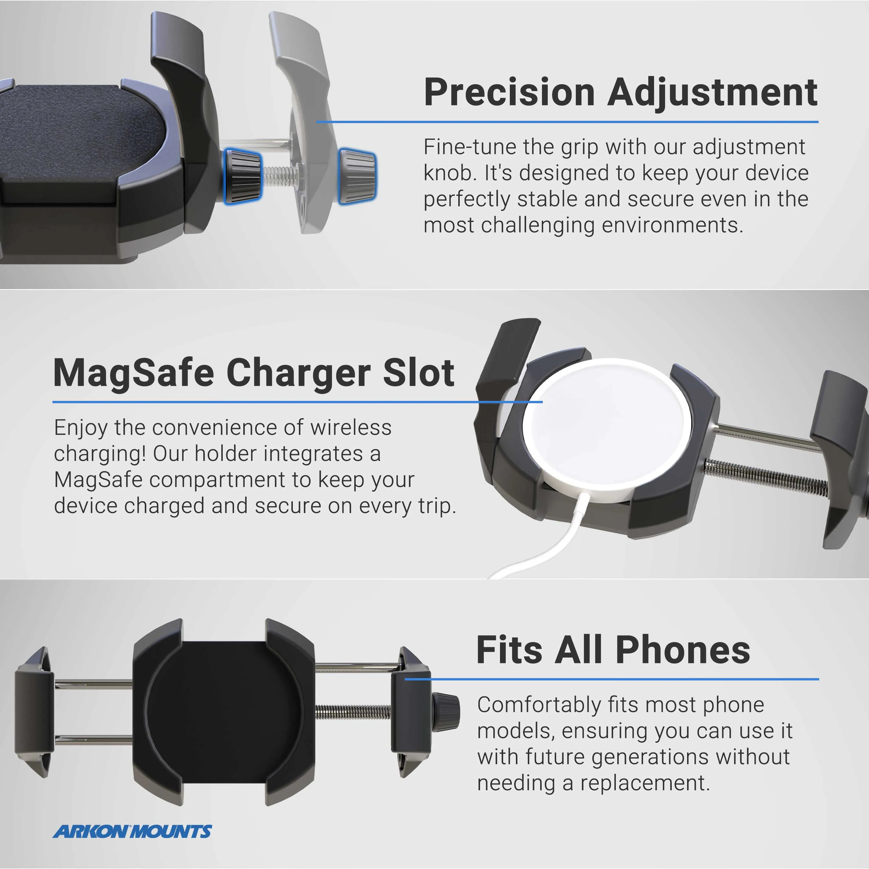 SteadyMag™ Magnetic Mount System with RoadVise® Ultra Phone Holder