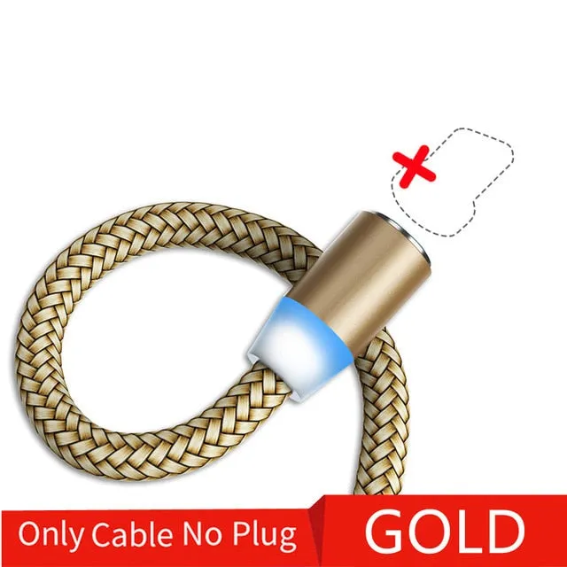 Suhach 1m 2m Magnetic Cable LED Micro usb Type C Magnetic usb Charging Cable For iPhone X 7 8 XS Max XR Huawei Samsung xiaomi LG