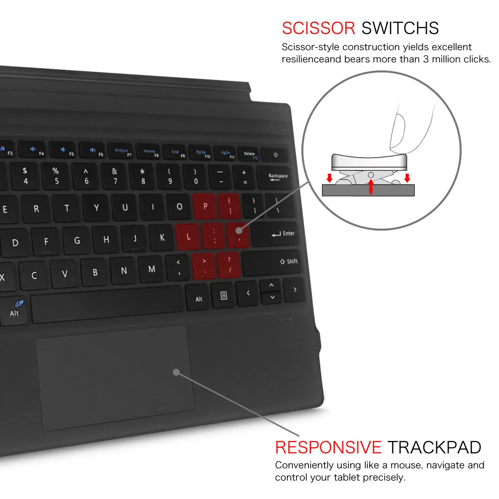 Surface Pro 7 Plus/Pro 7/6/5/4/3 Portable Bluetooth Keyboard | Fintie